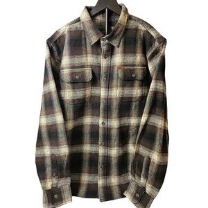 Orvis Plaid Flannel Shirt Jacket Men’s XL Fleece Lined Heavyweight